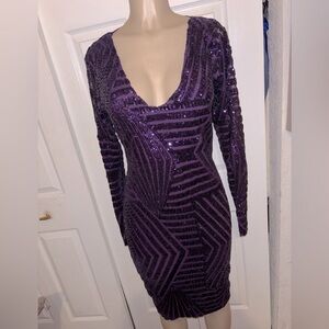 Handmade Purple Sequin Dress